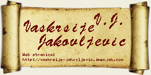 Vaskrsije Jakovljević vizit kartica
